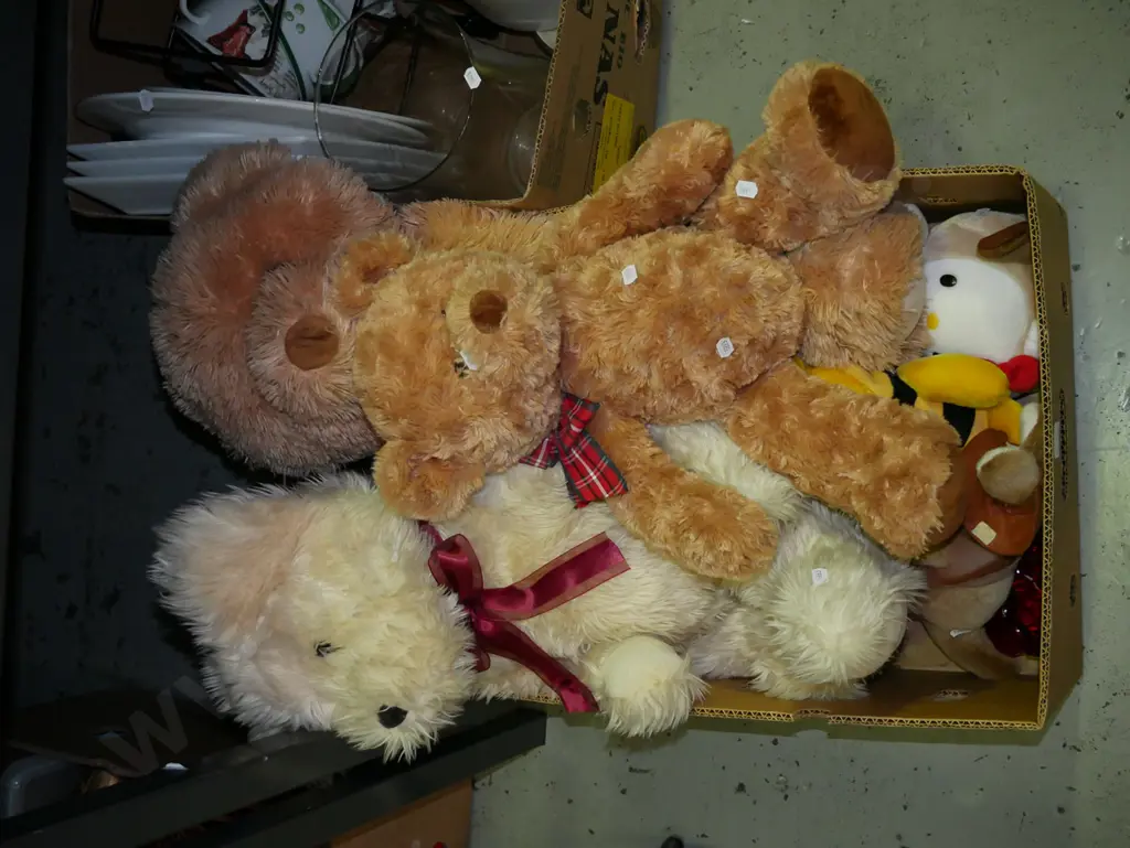 box of teddy bears and toys Image 1++