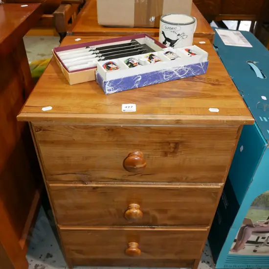 mdf faux wood bedside cabinet