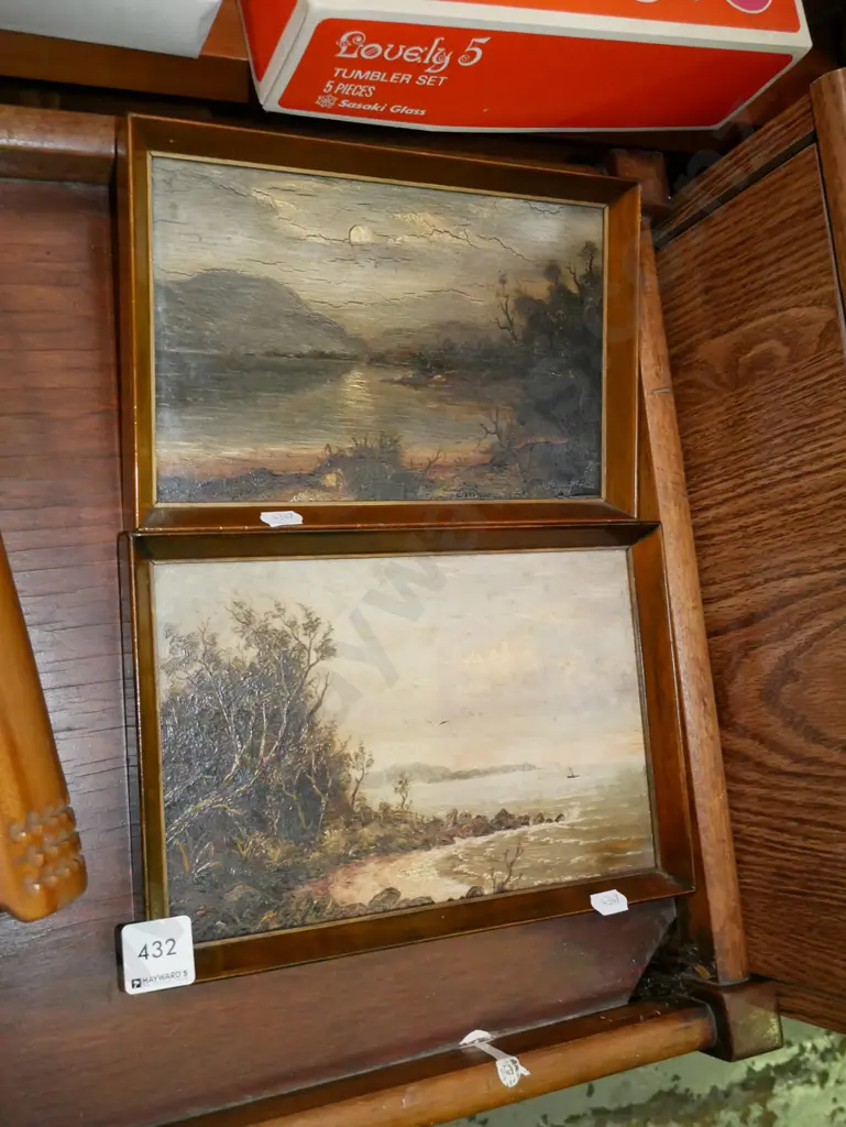 2x small oil on boards - landscapes  Image 1++