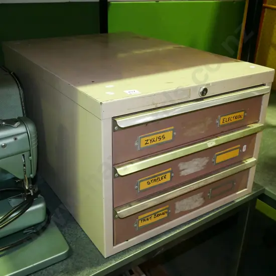 small 3 drawer filing cabinet H-345 W-460 D-645