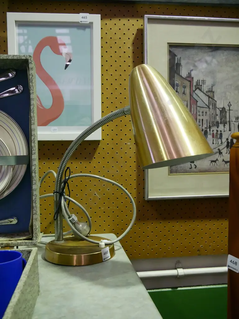adjustable spun aluminium table lamp Image 1++