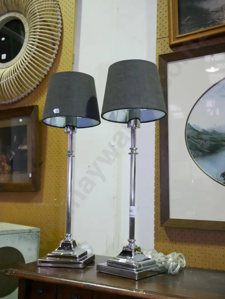 pair of matching plated table lamps H-500  Image 1++