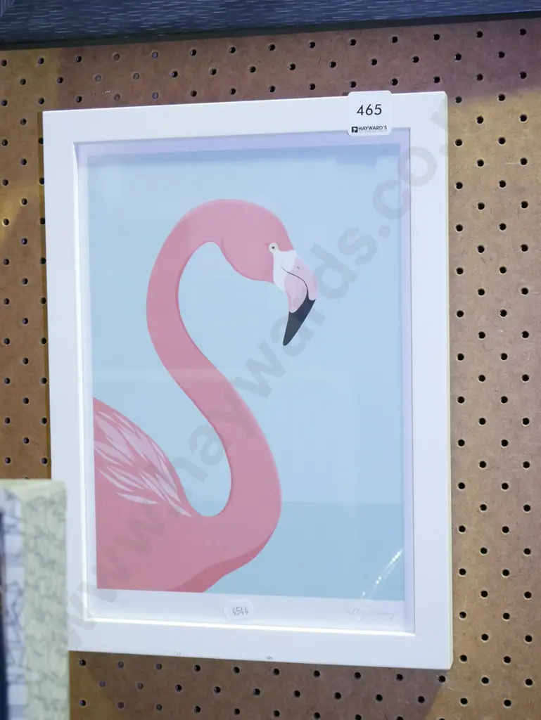 framed flamingo print Image 1++