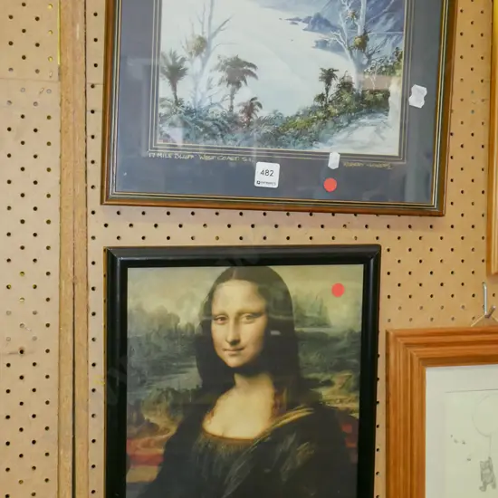 framed West Coast print, framed Mona Lisa print