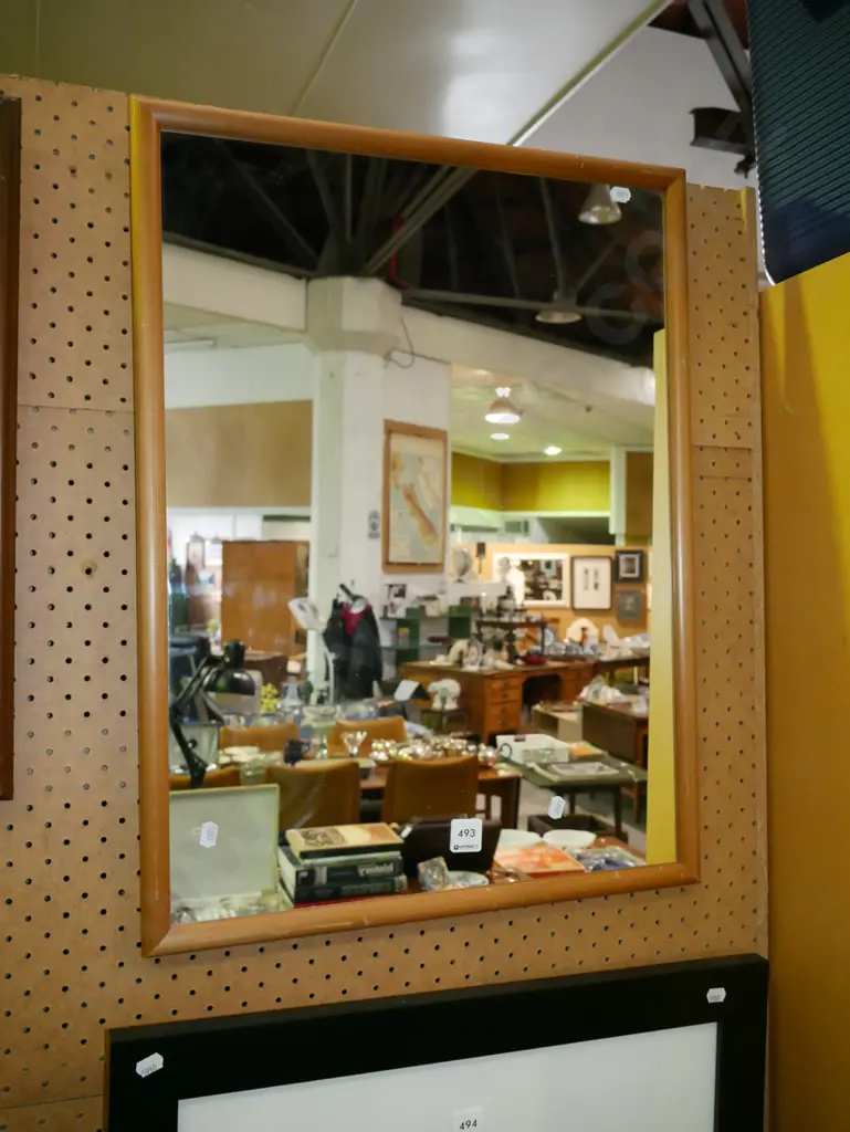 wood framed wall mirror Image 1++