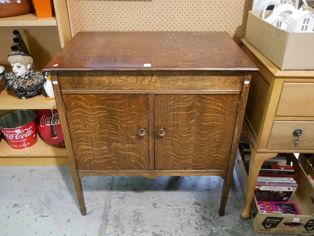 oak table top gramophone cabinet Image 1++