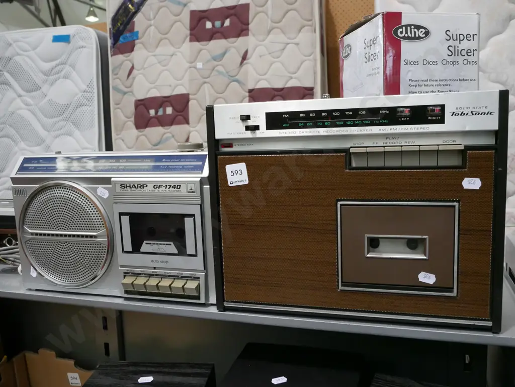 Sharp and Tobis Sonic tape cassette players - As Is No Returns Image 1++