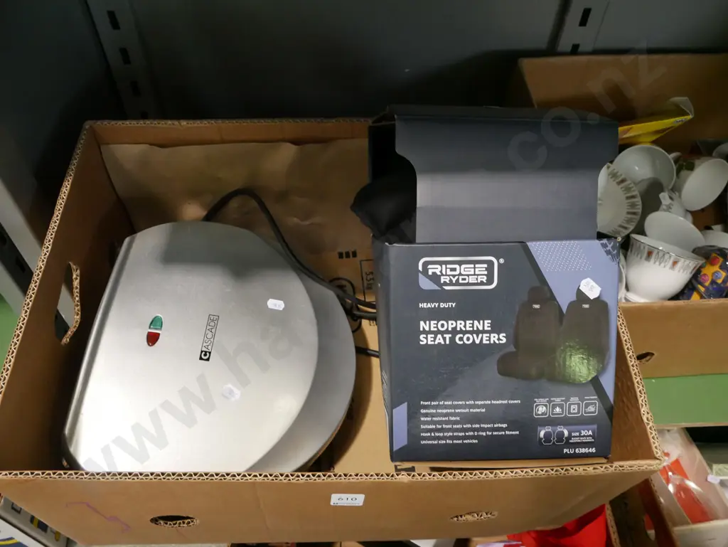 box; sandwich press, as-new neoprene car seat covers Image 1++