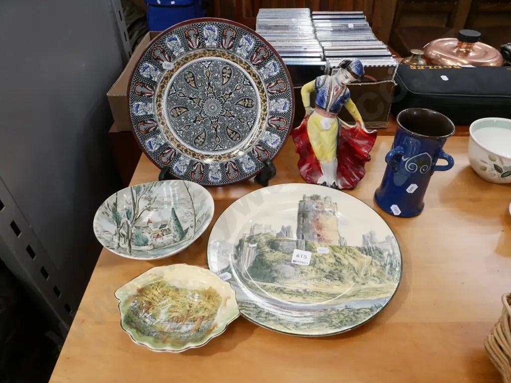 Wedgwood Indian plate, matador figurine , Torquay ware etc Image 1++