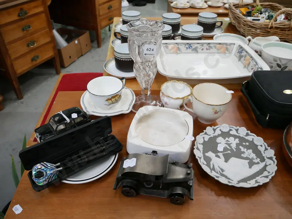 glass vases, set of darts, model vehicles etc Image 1++