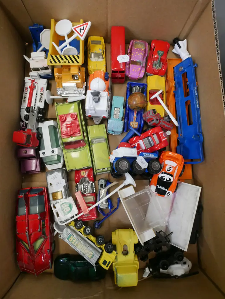 box of toy vehicles Image 1++
