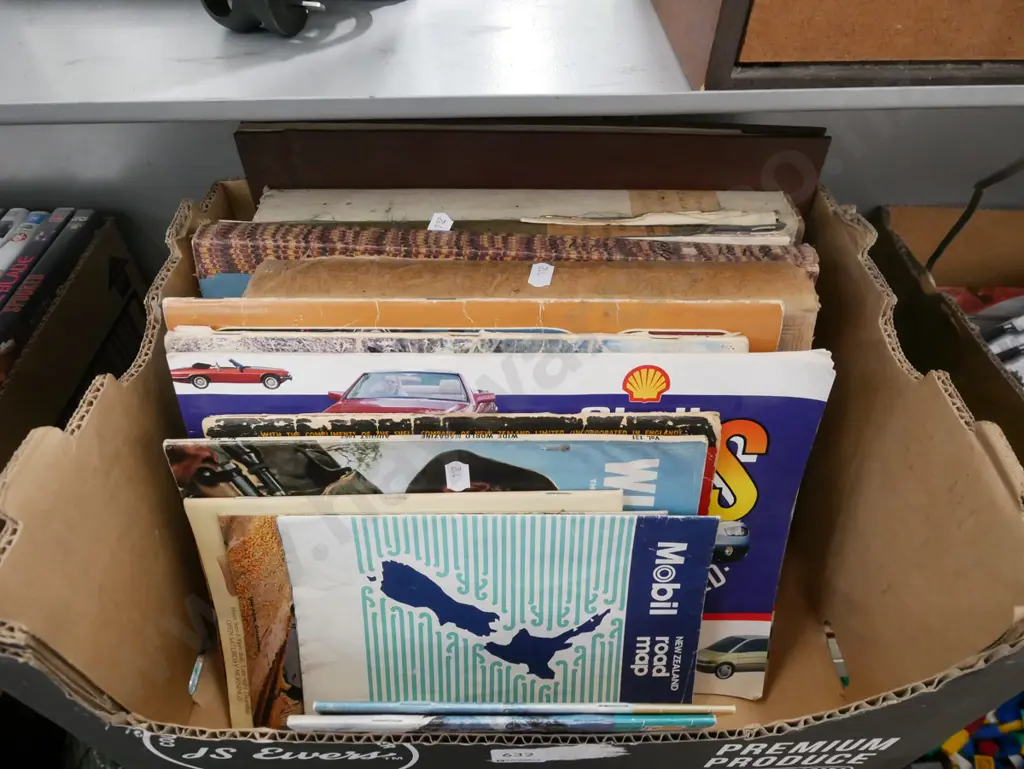 box; old roap maps, magazines, war records etc Image 1++