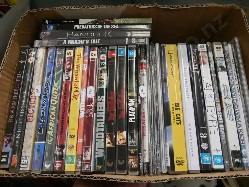 box of DVDs Image 1++