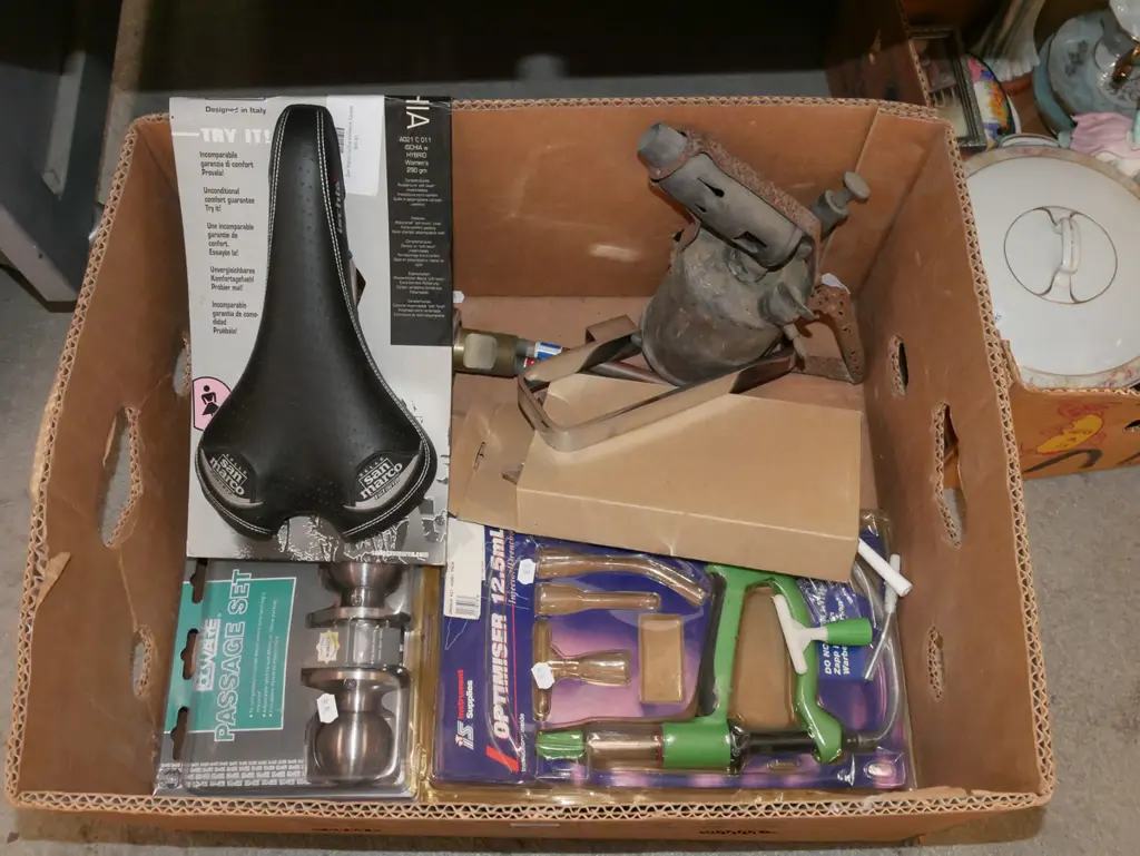 box; bike seat, kitchen tap, door hardware etc Image 1++