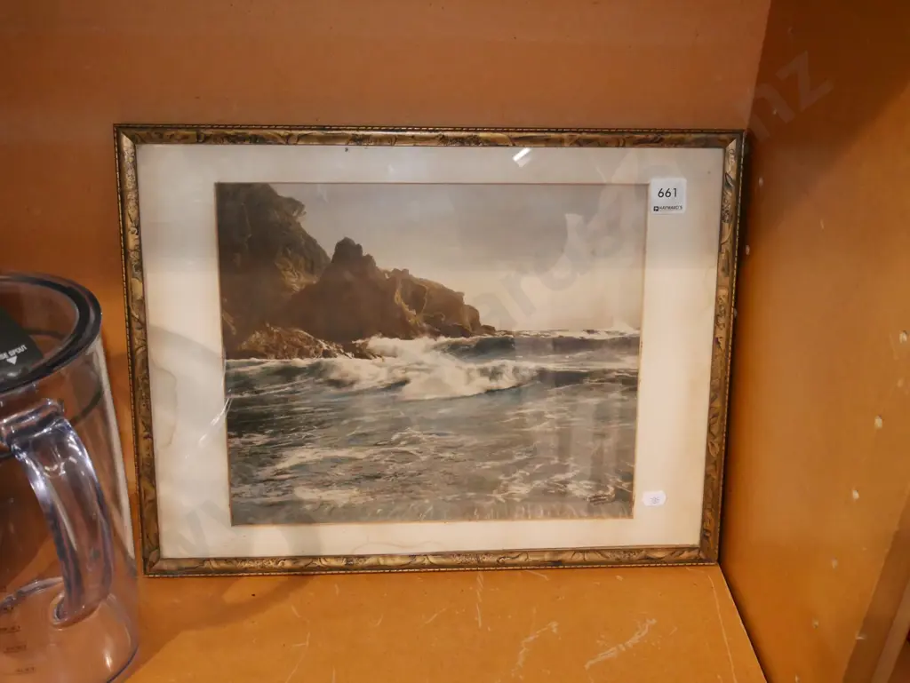 hand coloured photograph - coastal scene Image 1++