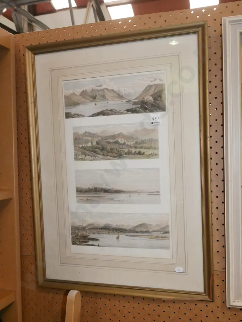 framed historic prints - some foxing Image 1++
