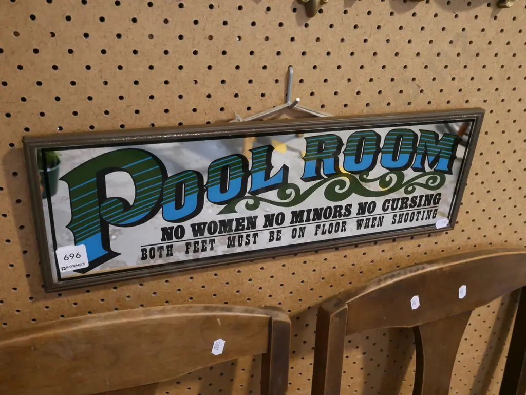 pool room mirrored sign Image 1++