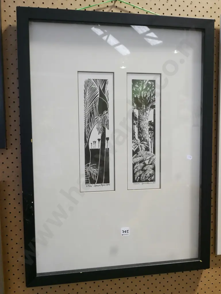 Dawn Mann diptych - kauri and nikau prints Image 1++
