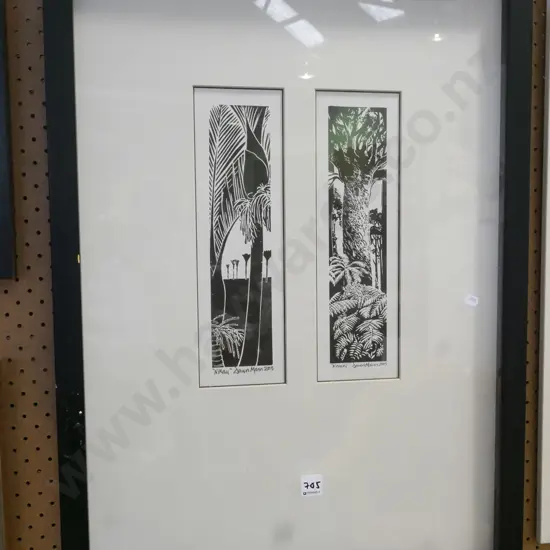 Dawn Mann diptych - kauri and nikau prints