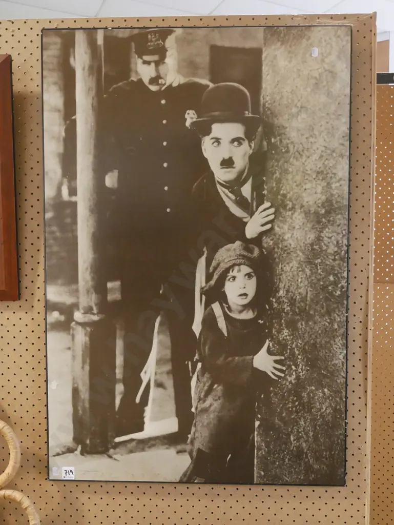 Charlie Chaplin print - scratches and damage Image 1++
