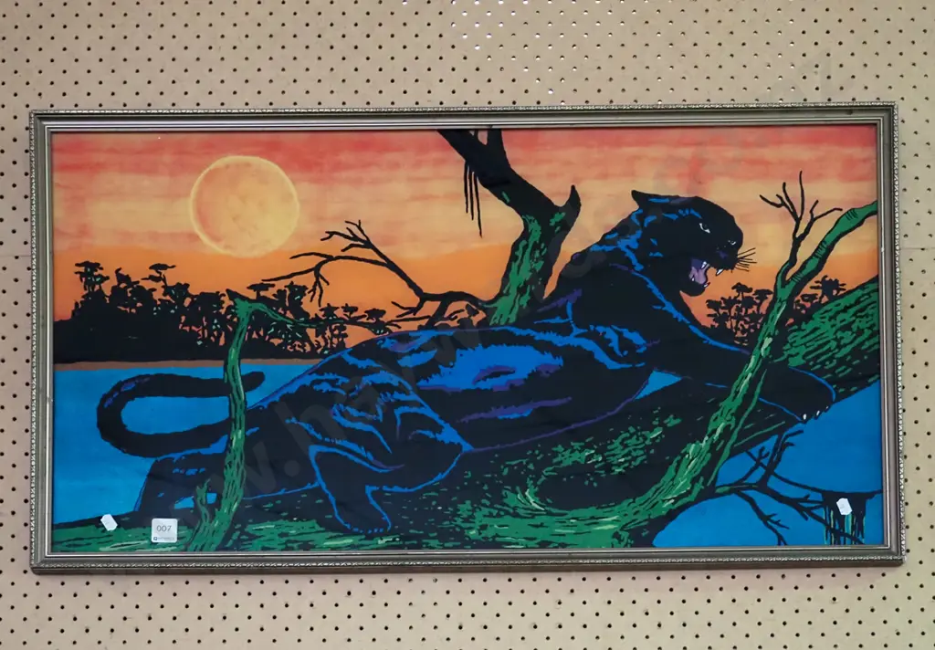 framed black panther print Image 1++