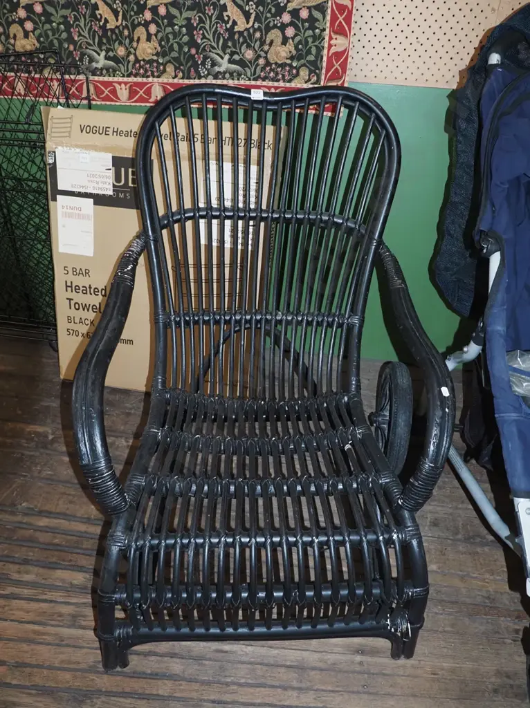 black cane armchair Image 1++