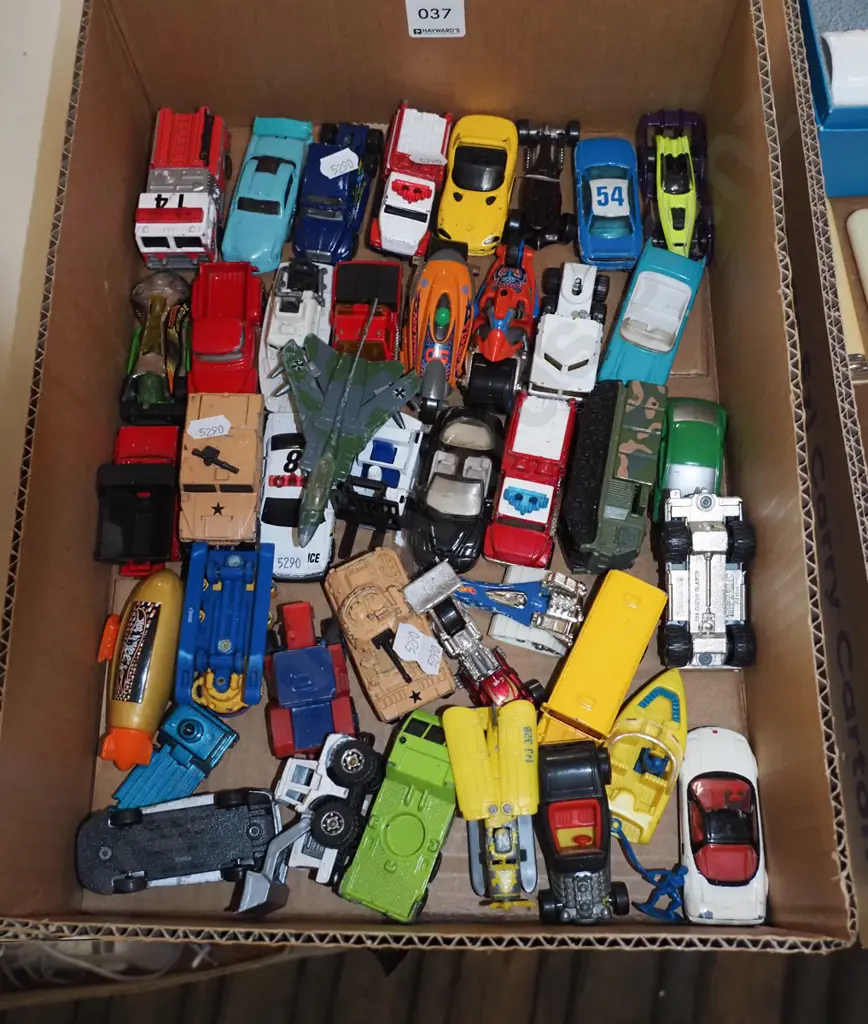 box of toy vehicles Image 1++