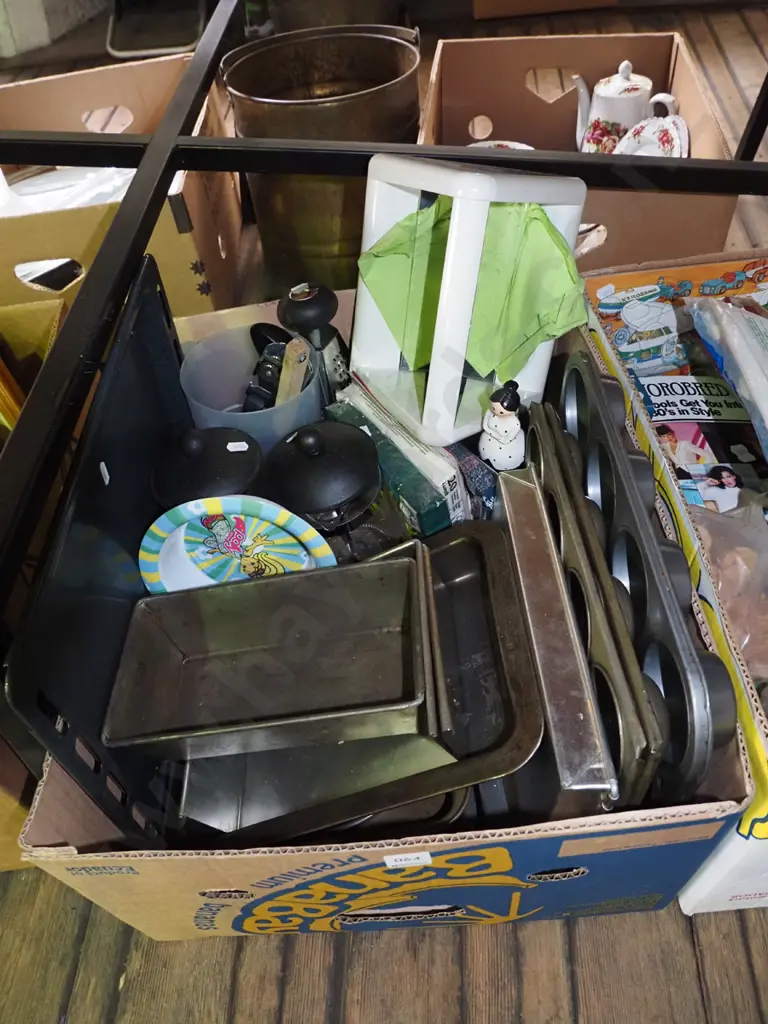 box; coffee plungers, muffin trays, cheese grater etc Image 1++