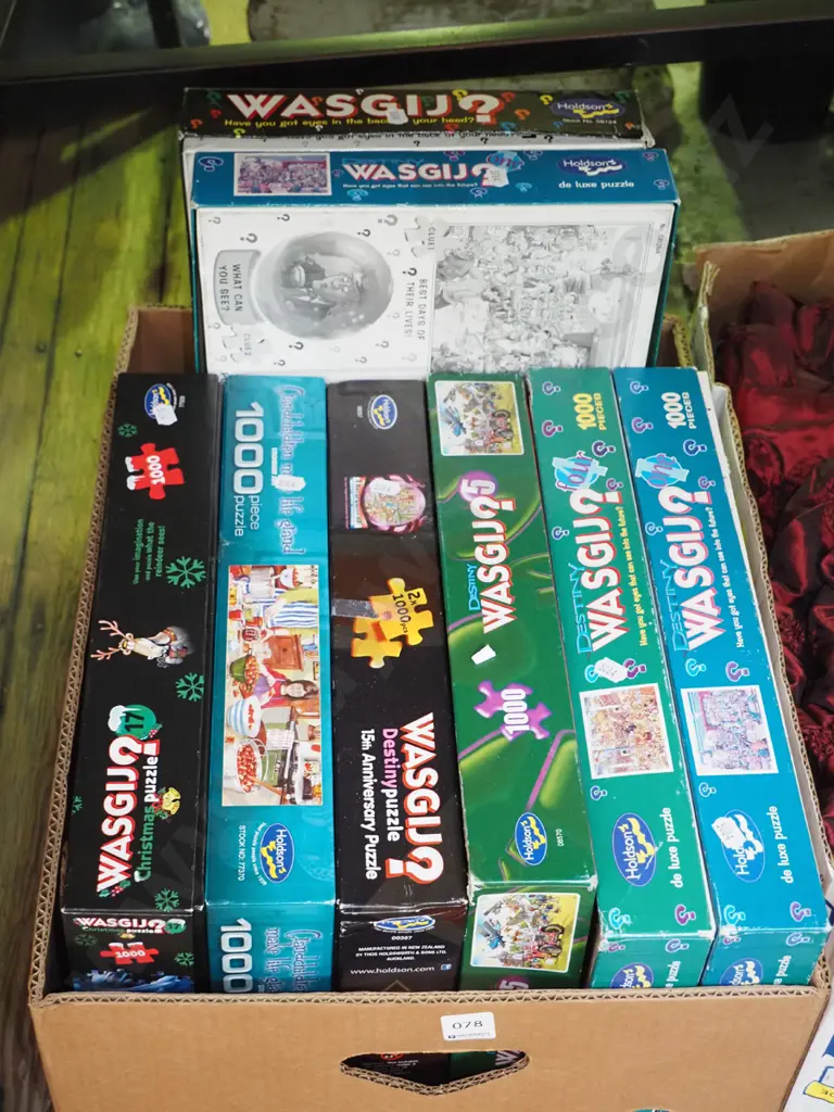 box of wasgij puzzles Image 1++