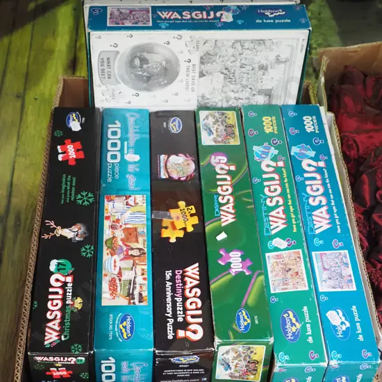 box of wasgij puzzles