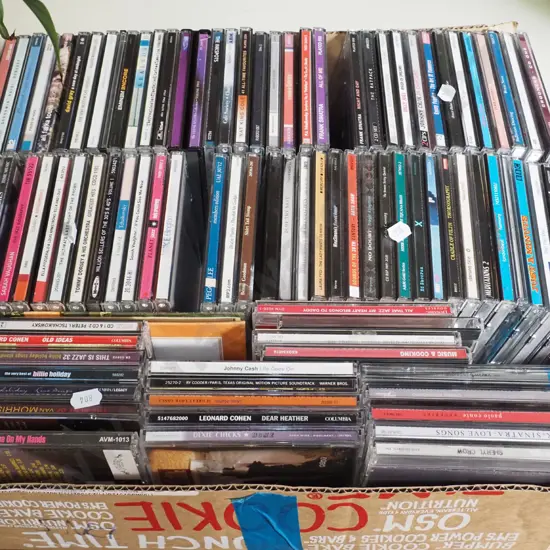 box of CDs