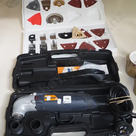 cased Renovator multi tool and accessories