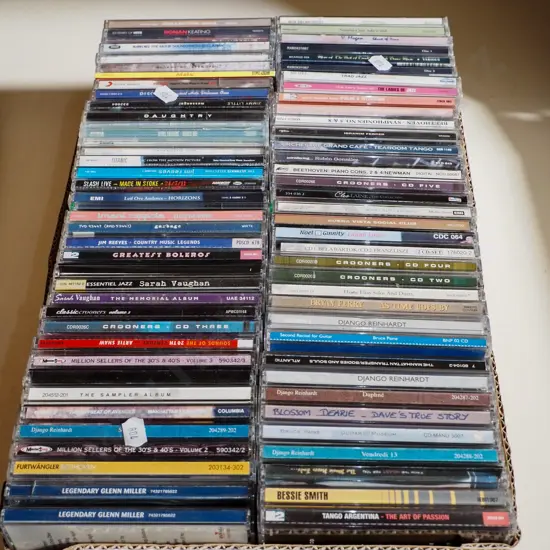 box of CDs