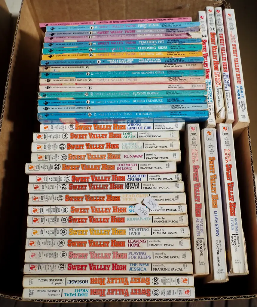 box of Sweet Valley High books Image 1++