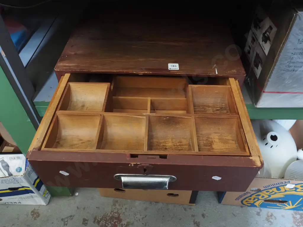 vintage wooden till drawer Image 1++
