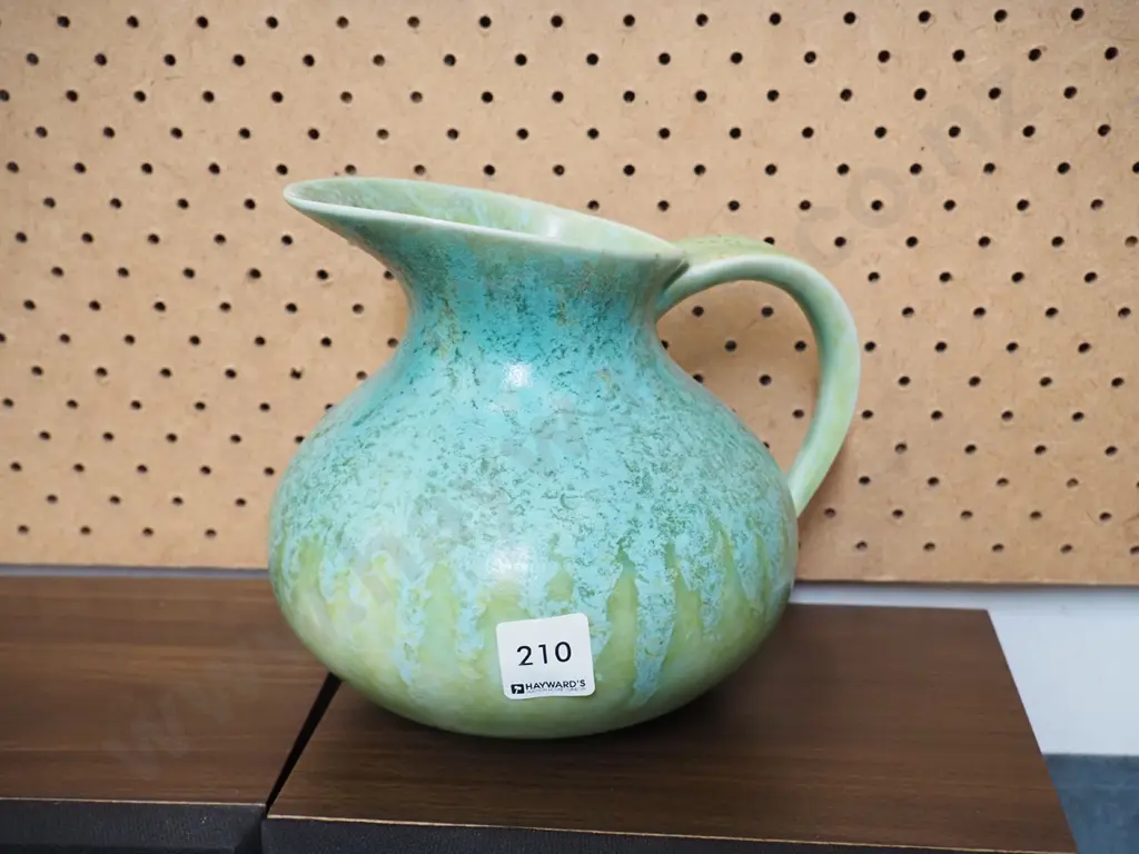 Crown Devon trickle glaze jug - small chip to lip Image 1++