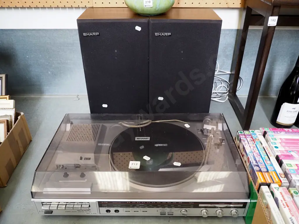 Sharp radiogram with cassette player Image 1++