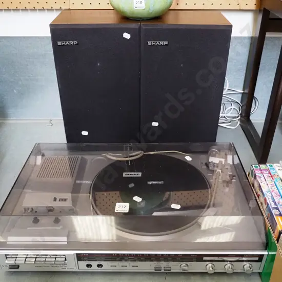 Sharp radiogram with cassette player