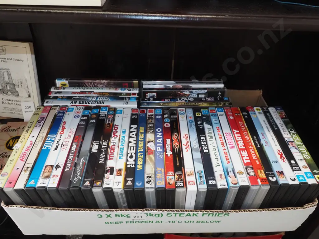 box of DVDs Image 1++
