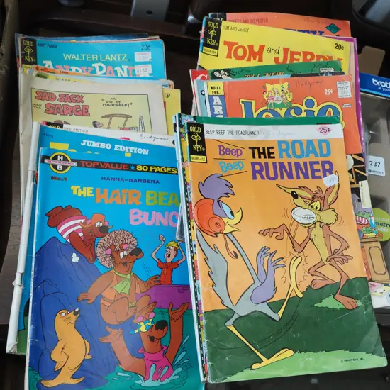 stack of comics