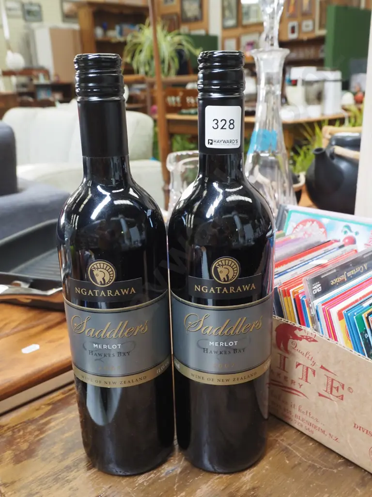 2x bottles of Saddlers 2007 merlot Image 1++