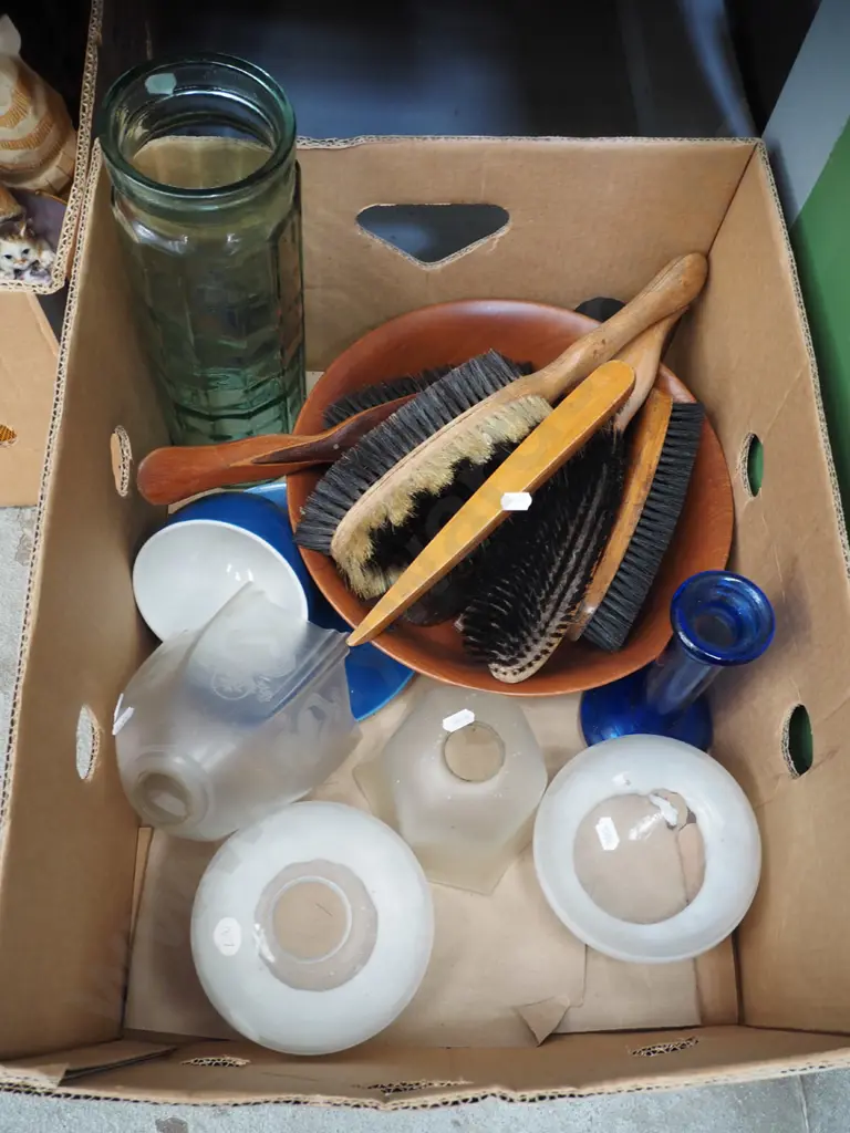 box; light fittings, clothes brushes, jug etc Image 1++
