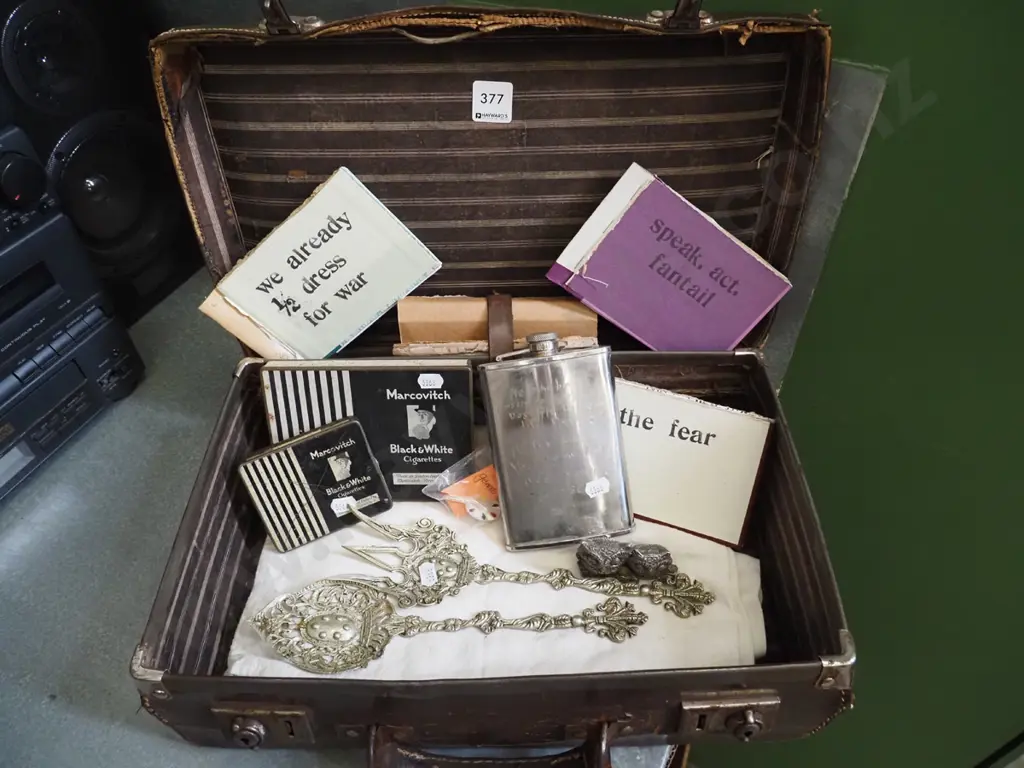 battered suitcase, poetry books etc Image 1++