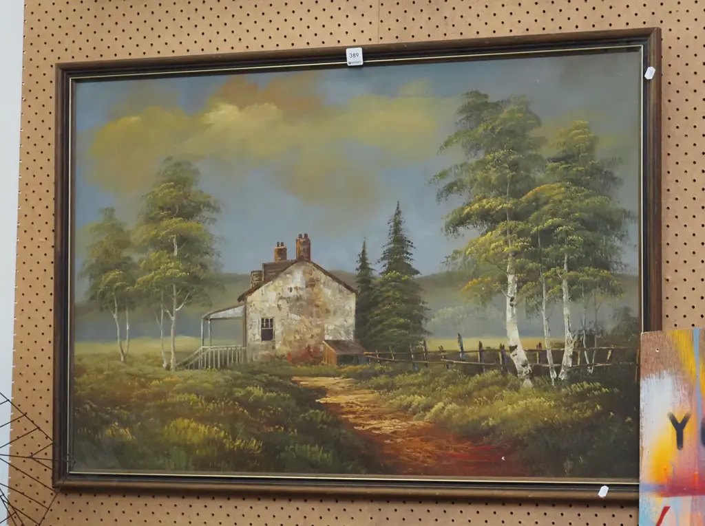 framed oil - country house Image 1++
