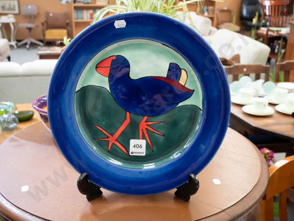 studio pottery pukeko plate Image 1++