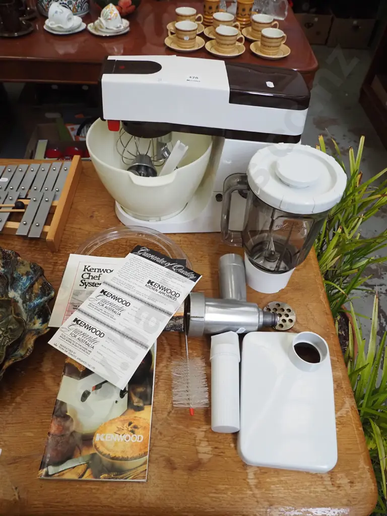 Kenwood mixer with various accessories Image 1++