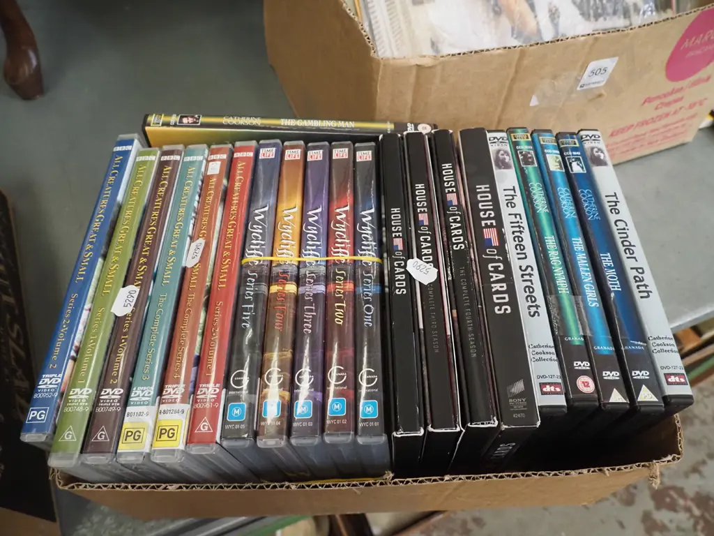 box of DVDs Image 1++