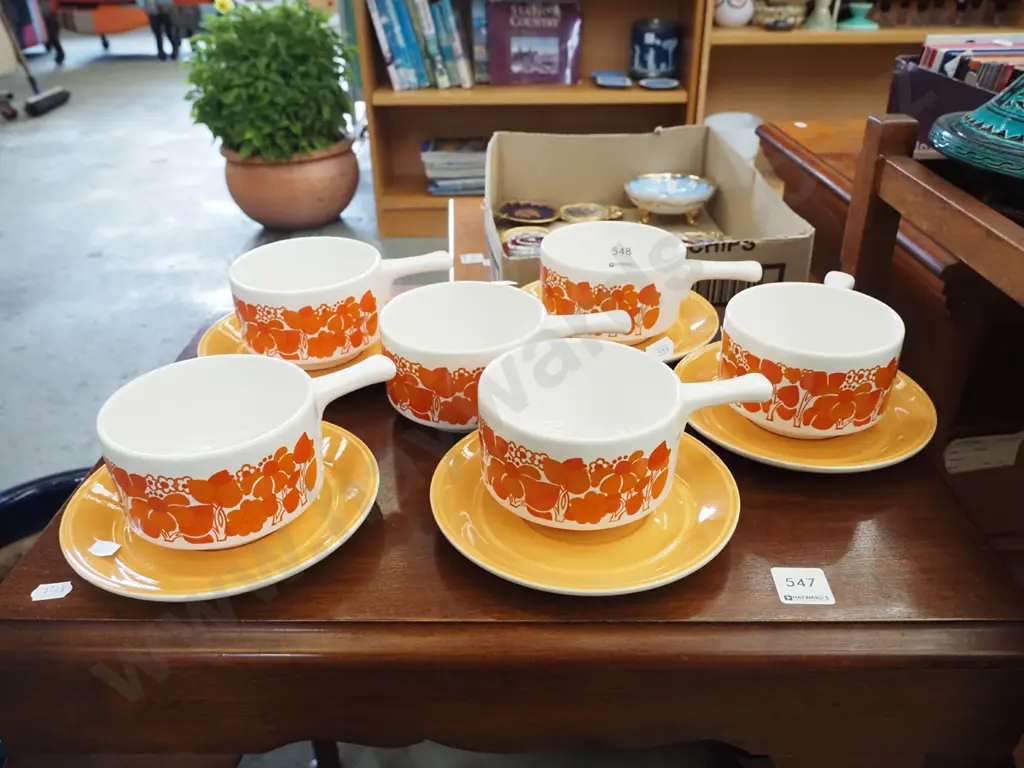 retro Staffordshire soup bowls and plates Image 1++