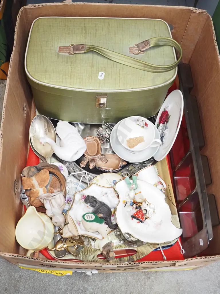 box; retro makeup case, plastic serving tray, plates, trays etc Image 1++