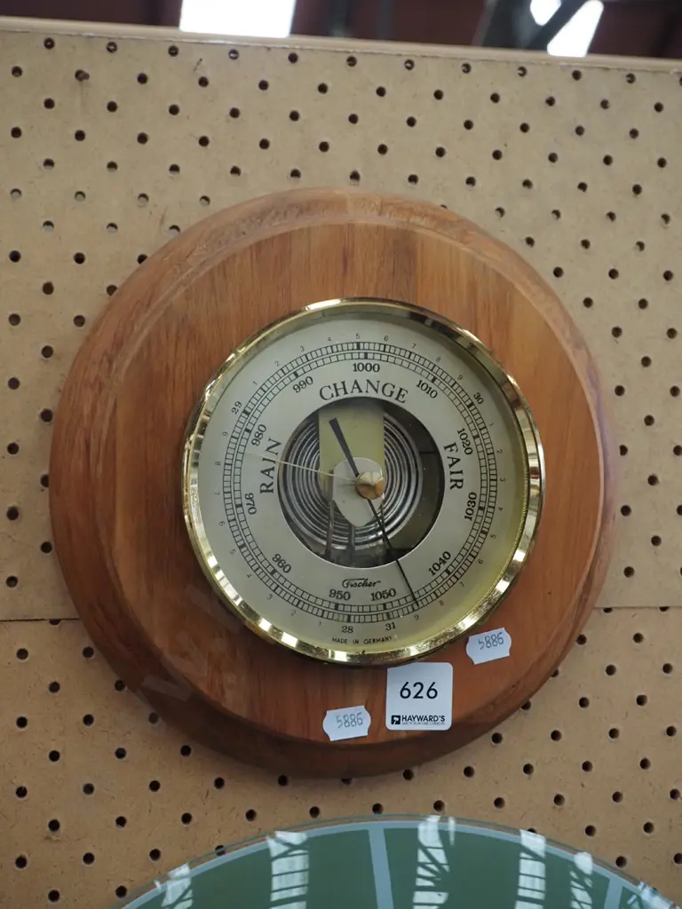 wood framed barometer Image 1++